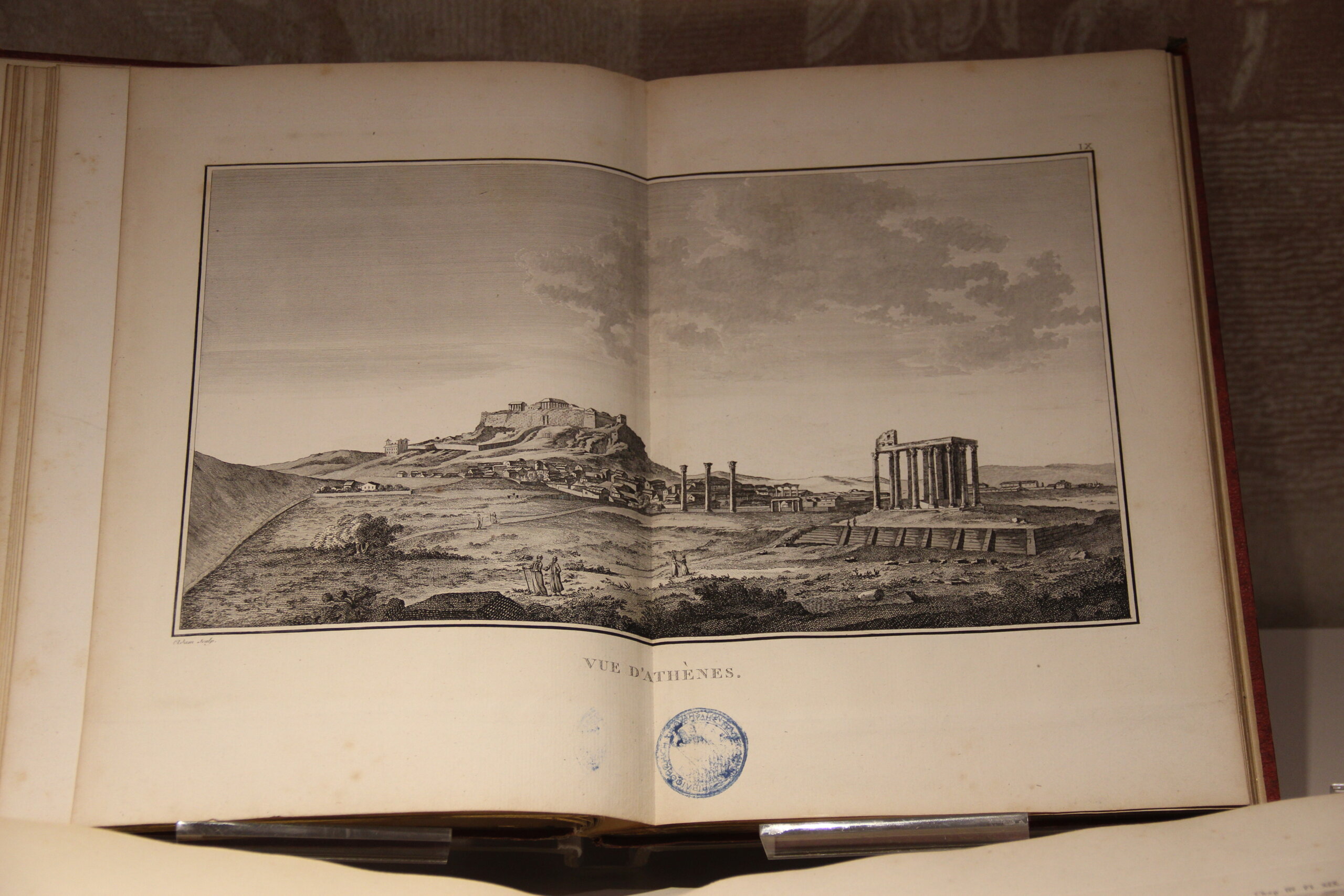 Litografia storica dell'Acropoli di Atene, XIX secolo